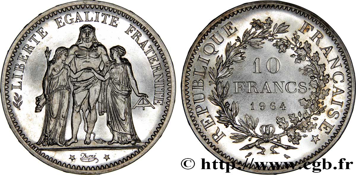 Pré-série de 10 francs Hercule 1964 Paris F.364/1 MS64 