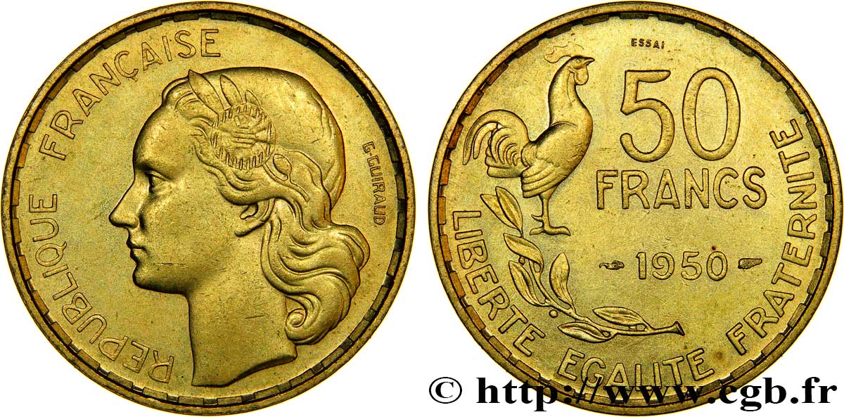 Essai de 50 francs Guiraud 1950 Paris F.425/1 SUP60 