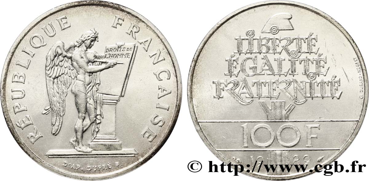 100 francs Droits de l’Homme 1989  F.457/2 MS60 