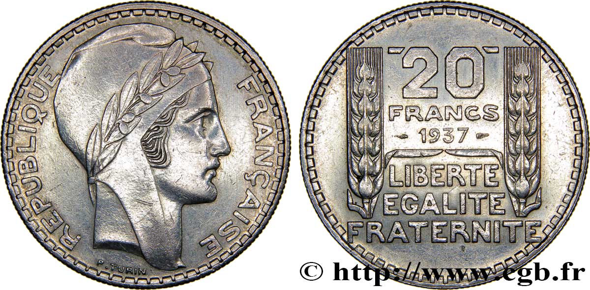 20 francs Turin 1937  F.400/8 SS50 