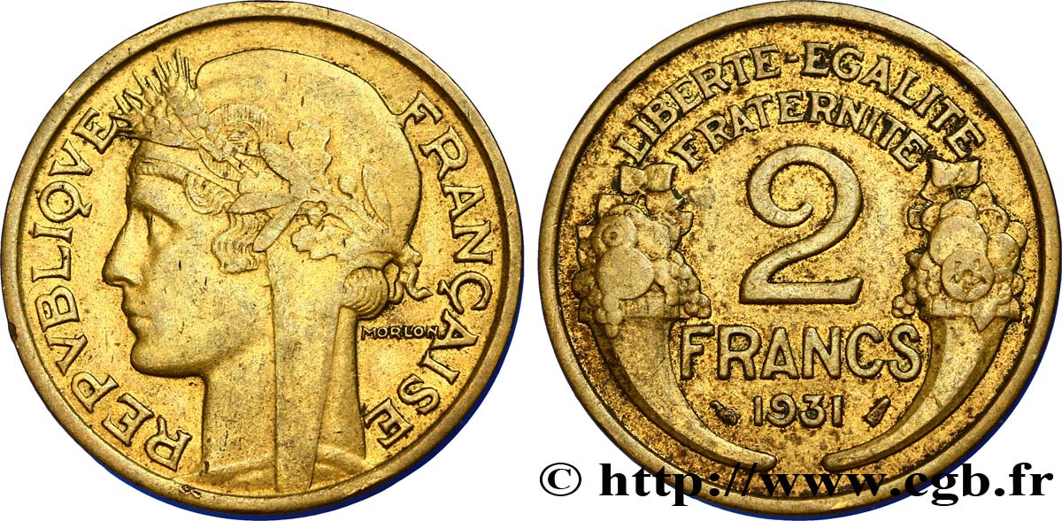 2 francs Morlon 1931  F.268/2 XF45 