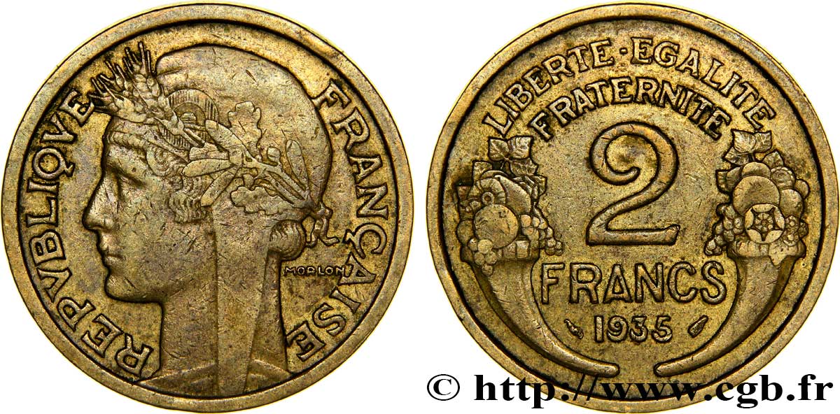 2 francs Morlon 1935  F.268/8 BB45 