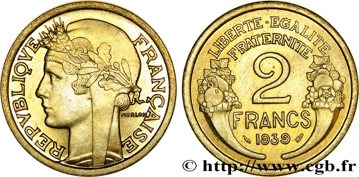 2 francs Morlon 1939  F.268/12 MS60 