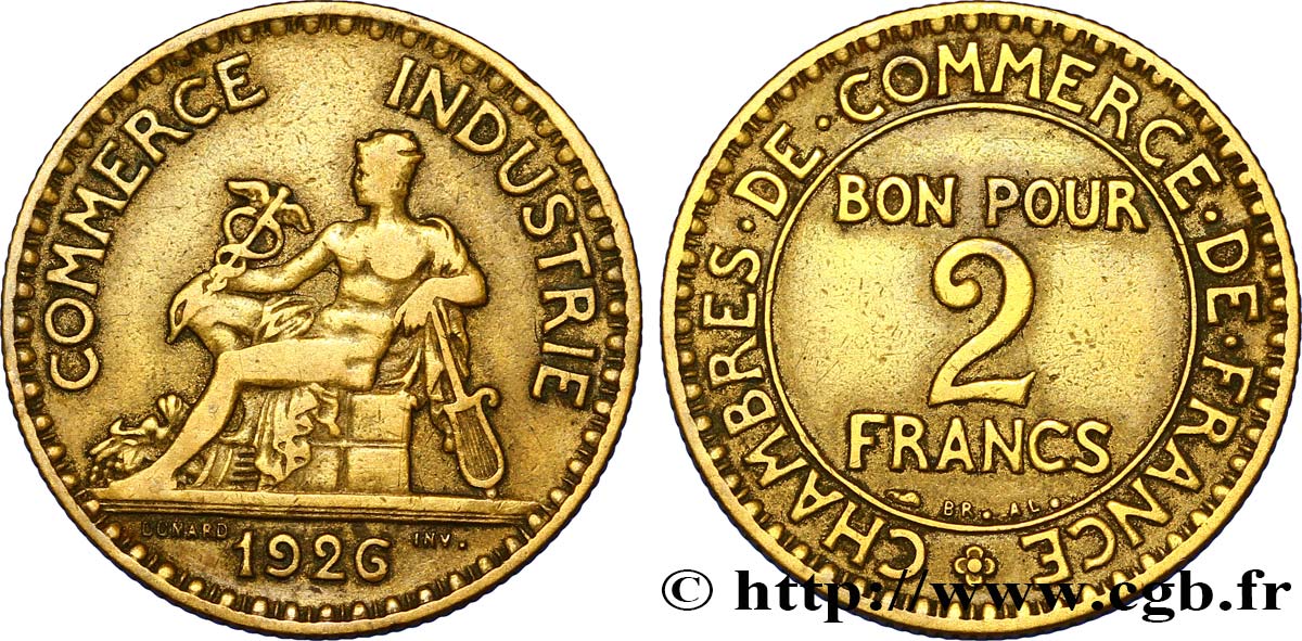 2 francs Chambres de Commerce 1926  F.267/8 BC30 