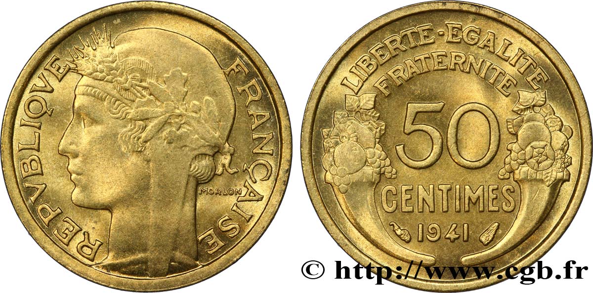 50 centimes Morlon 1941  F.192/18 SPL63 