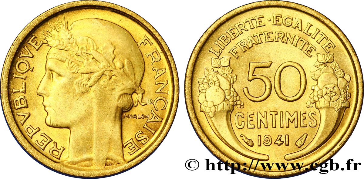 50 centimes Morlon 1941  F.192/18 MS63 
