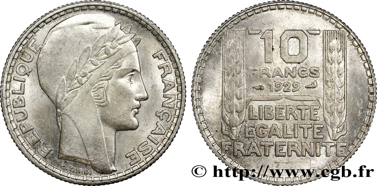 10 francs Turin 1929  F.360/2 SPL62 
