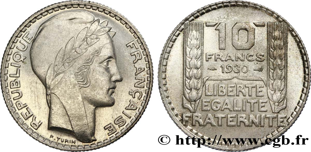 10 francs Turin 1930  F.360/3 SUP60 
