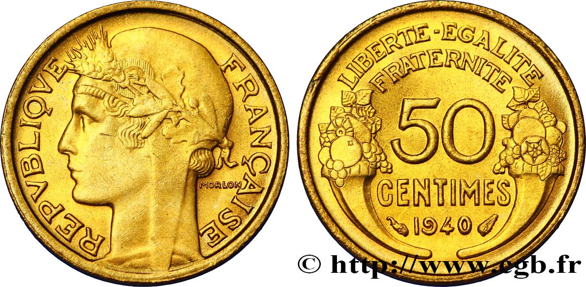 50 centimes Morlon 1940  F.192/17 MS62 