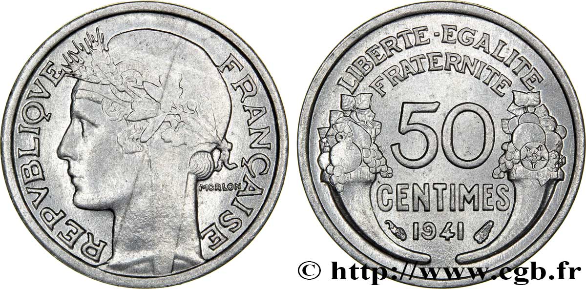 50 centimes Morlon, lourde 1941  F.193/2 fST63 