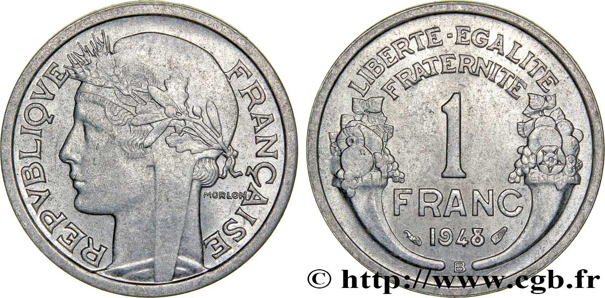 1 franc Morlon, légère 1948 Beaumont-Le-Roger F.221/14 SPL60 