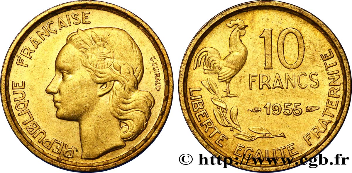 10 francs Guiraud 1955  F.363/12 SUP58 