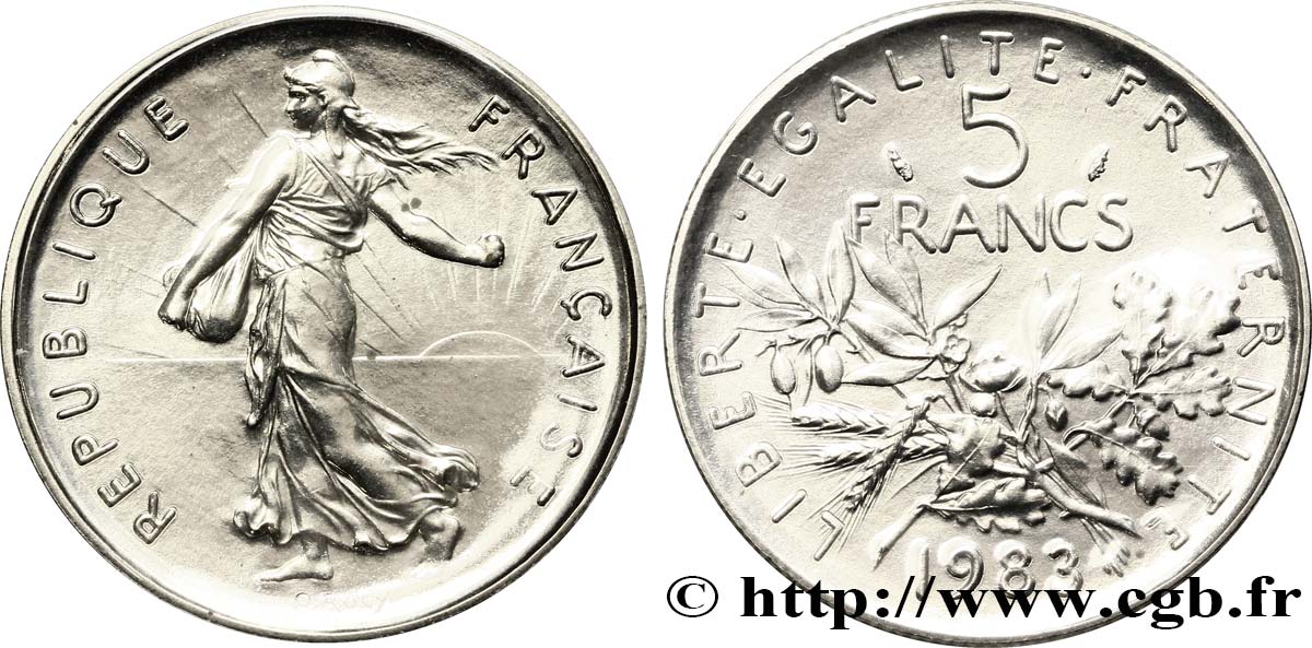 5 francs Semeuse, nickel 1983 Pessac F.341/15 FDC70 