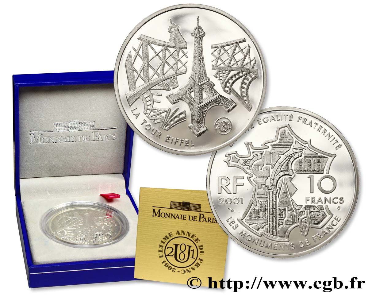 Belle Épreuve 10 francs - La Tour Eiffel 2001 Paris F./ FDC70 
