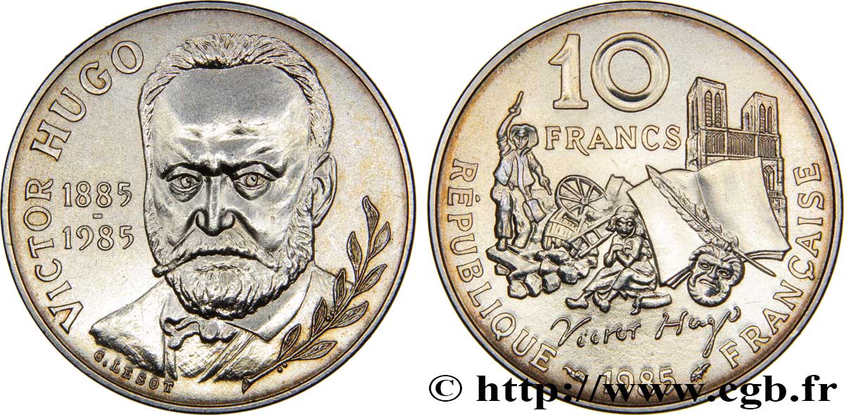 Brillant Universel 10 francs - Victor Hugo 1985 Paris F.1300 2 fST64 