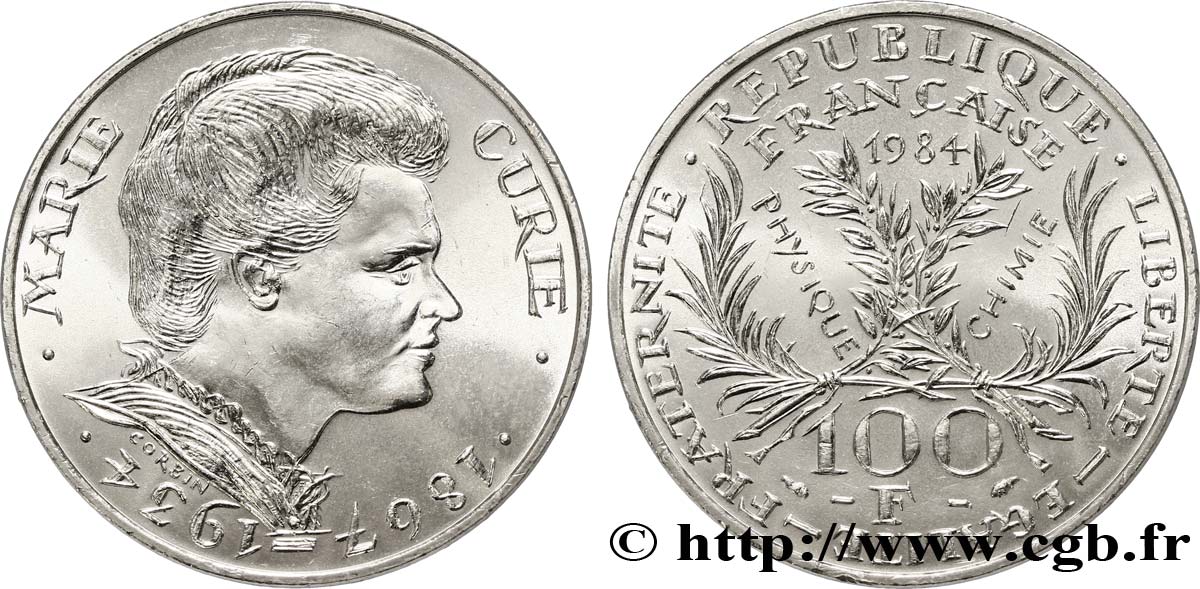 100 francs Marie Curie 1984  F.452/2 MS63 