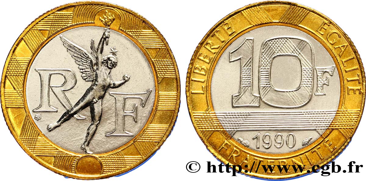 10 francs Génie de la Bastille 1990 Pessac F.375/5 SPL63 
