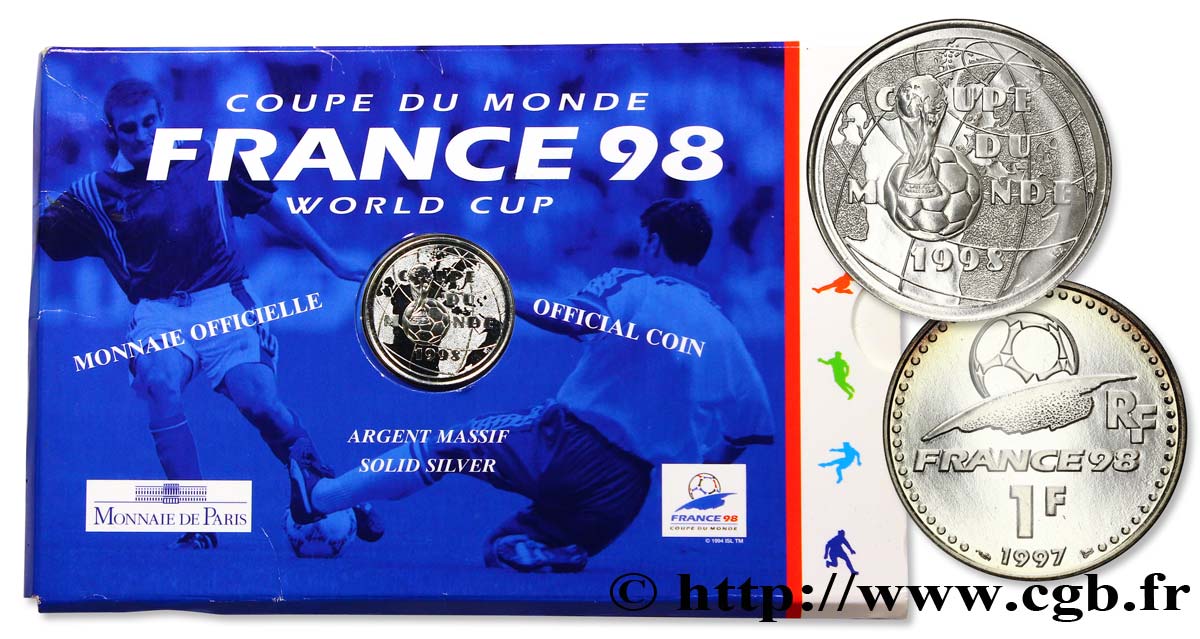 Brillant Universel 1 franc Coupe du Monde de Football 1998 1997  F.1003 1 ST68 