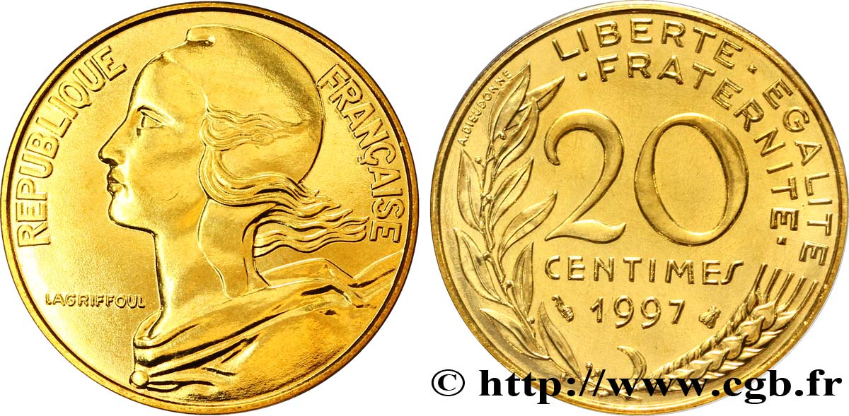 20 centimes Marianne 1997 Pessac F.156/41 ST68 