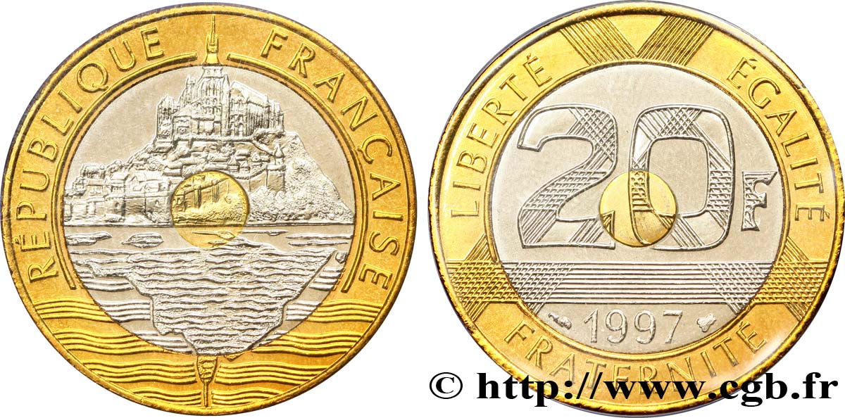 20 francs Mont Saint-Michel, BU (Brillant Universel) 1997 Pessac F.403/13 FDC68 