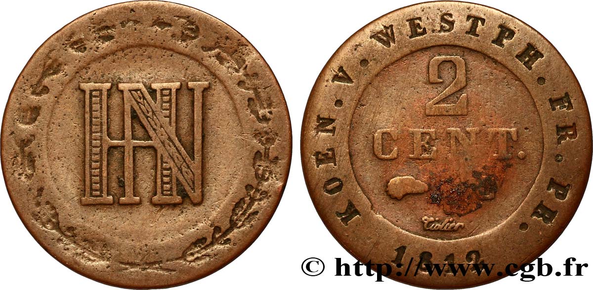 2 cent. 1812 Cassel VG.2041  TB20 