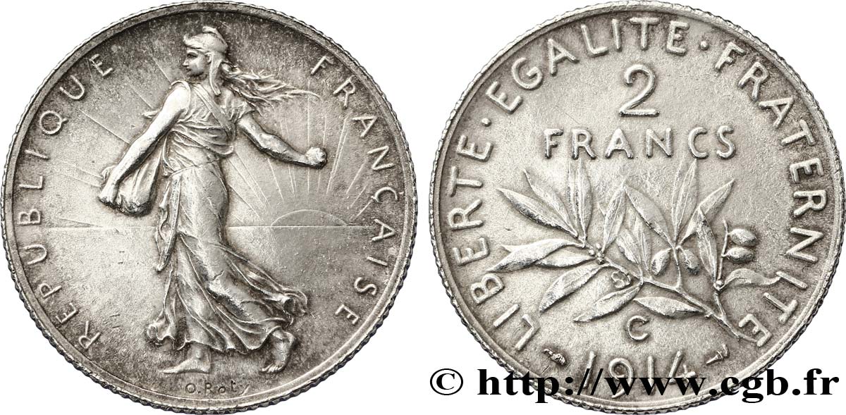2 francs Semeuse 1914 Castelsarrasin F.266/16 AU 