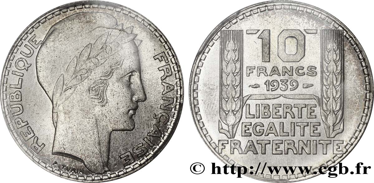 10 francs Turin 1939  F.360/10 FDC65 PCGS