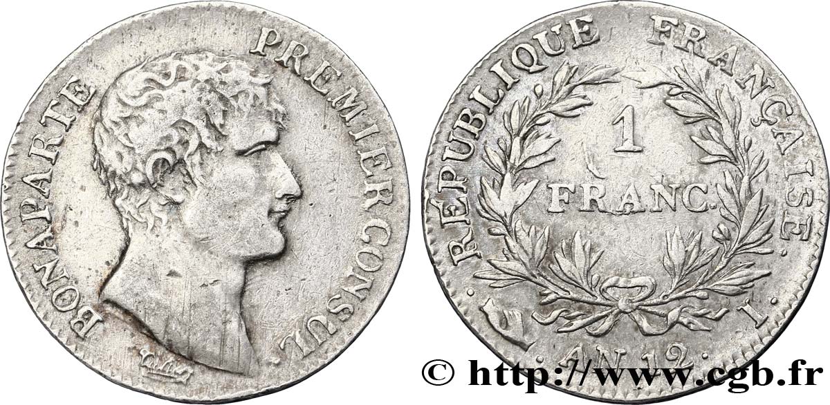 1 franc Bonaparte Premier Consul 1804 Limoges F.200/13 XF45 