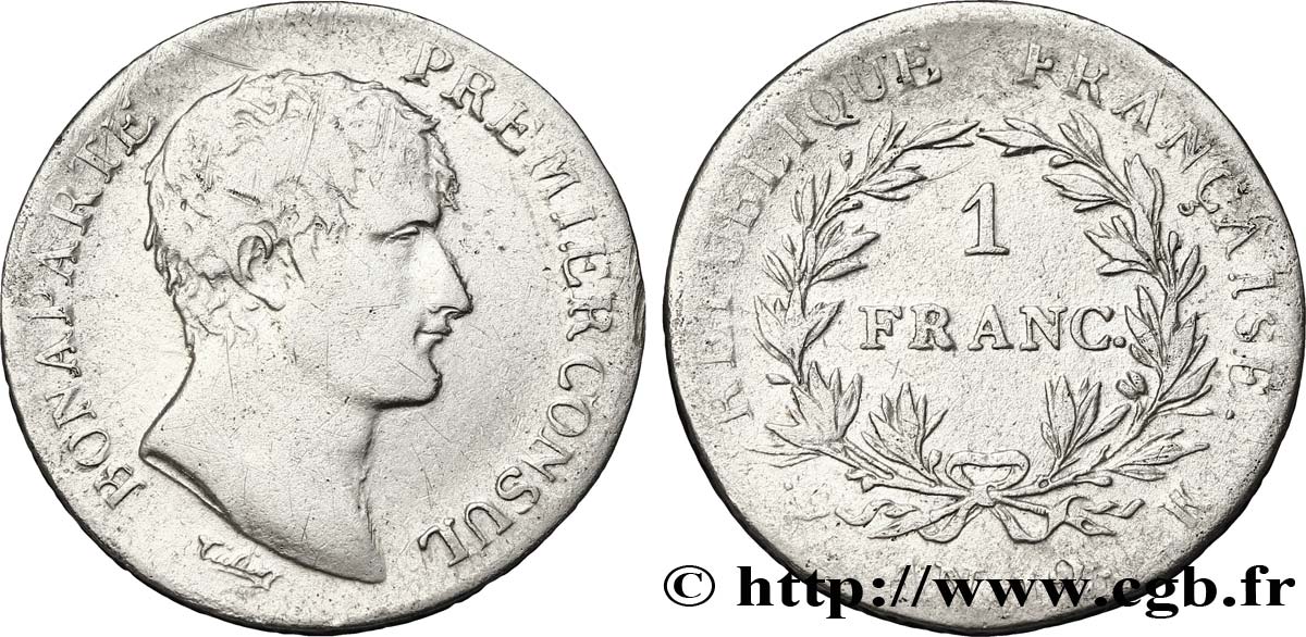 1 franc Bonaparte Premier Consul 1804 Bordeaux F.200/14 BC30 