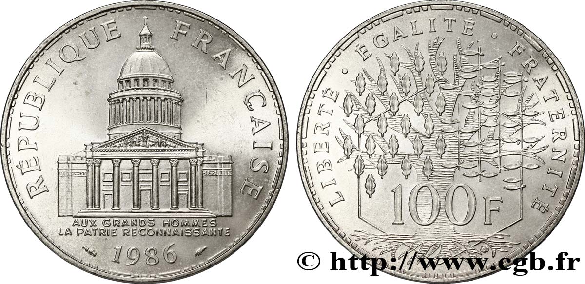 100 francs Panthéon 1986  F.451/6 SUP60 
