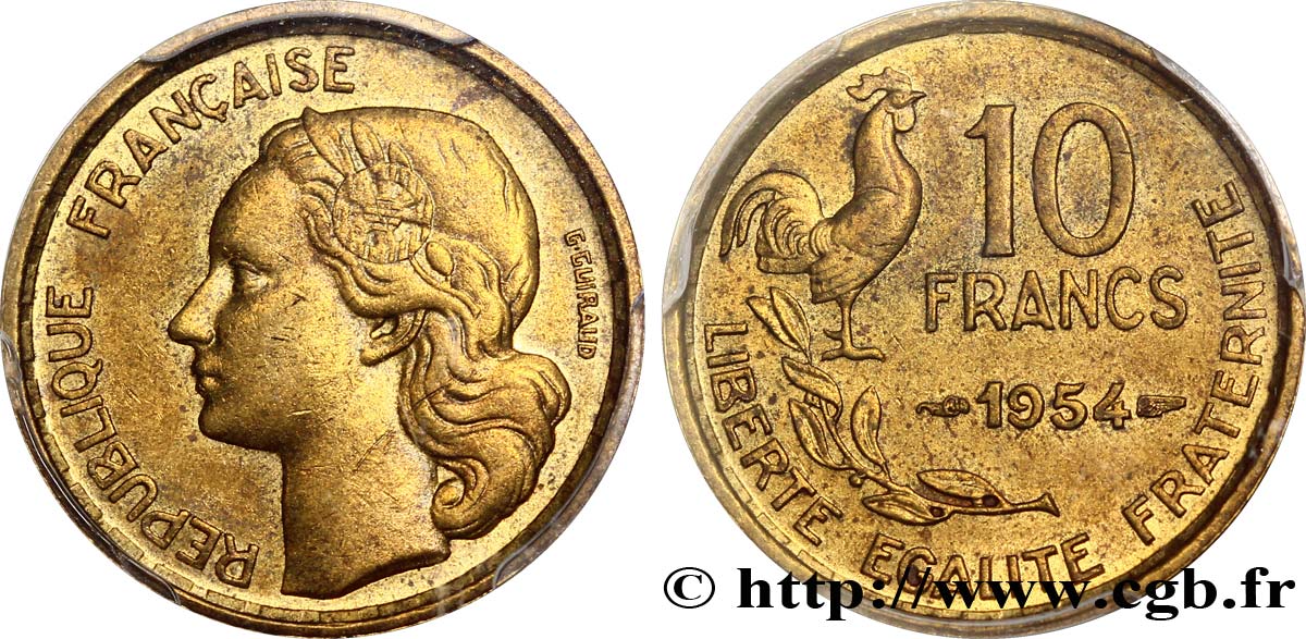 10 francs Guiraud 1954  F.363/10 SPL55 