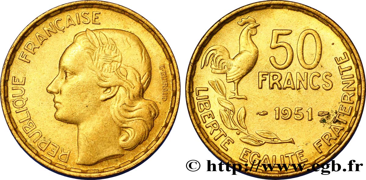 50 francs Guiraud 1951  F.425/5 SPL58 