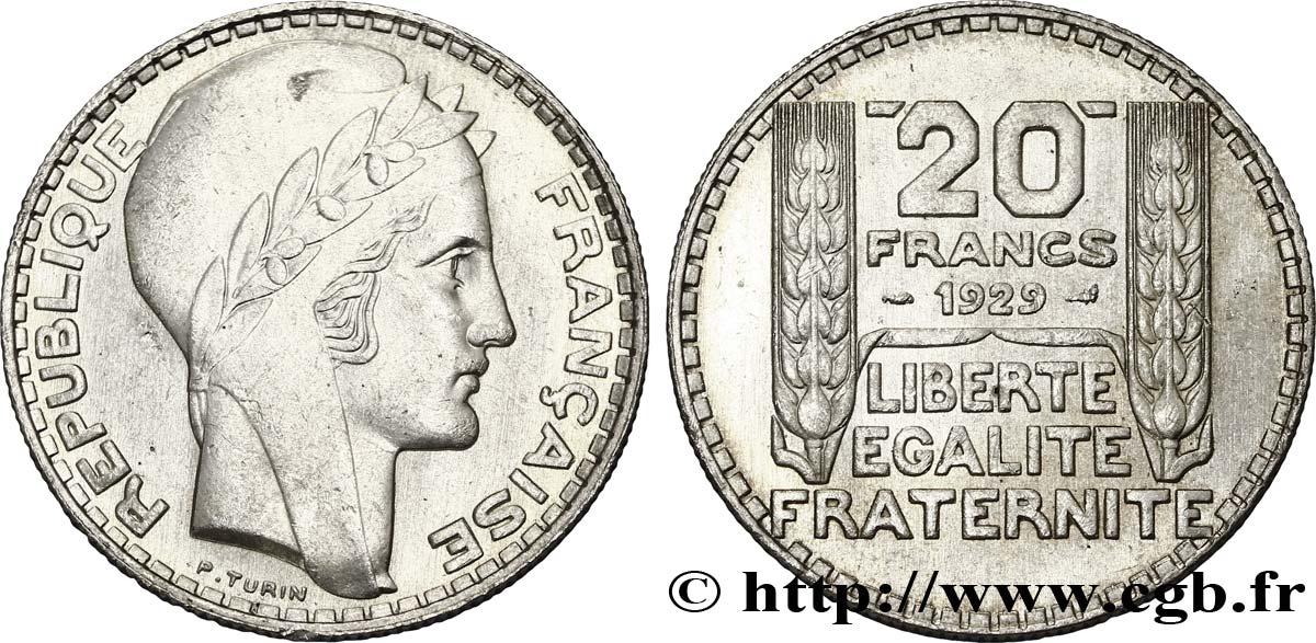 20 francs Turin 1929  F.400/2 VZ58 