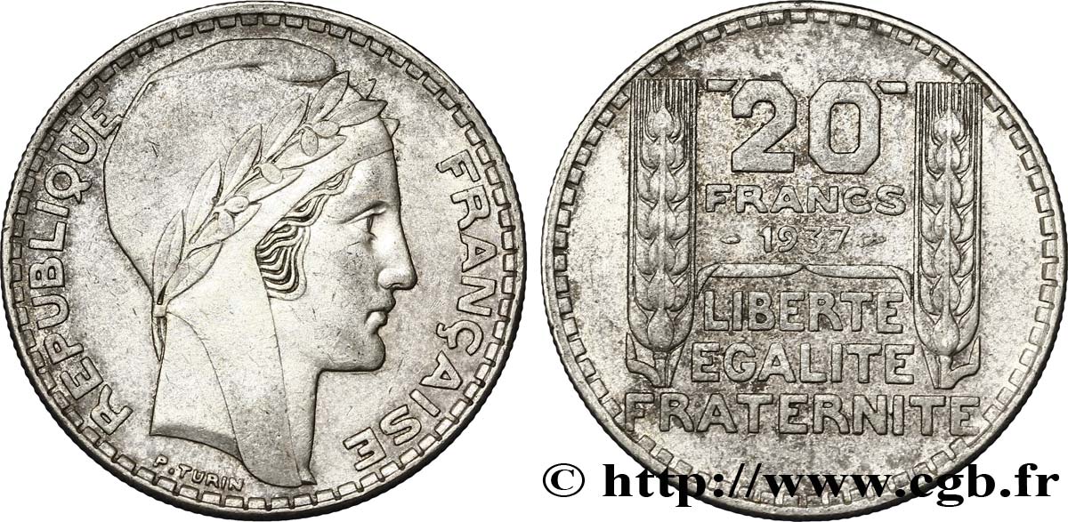 20 francs Turin 1937  F.400/8 XF48 