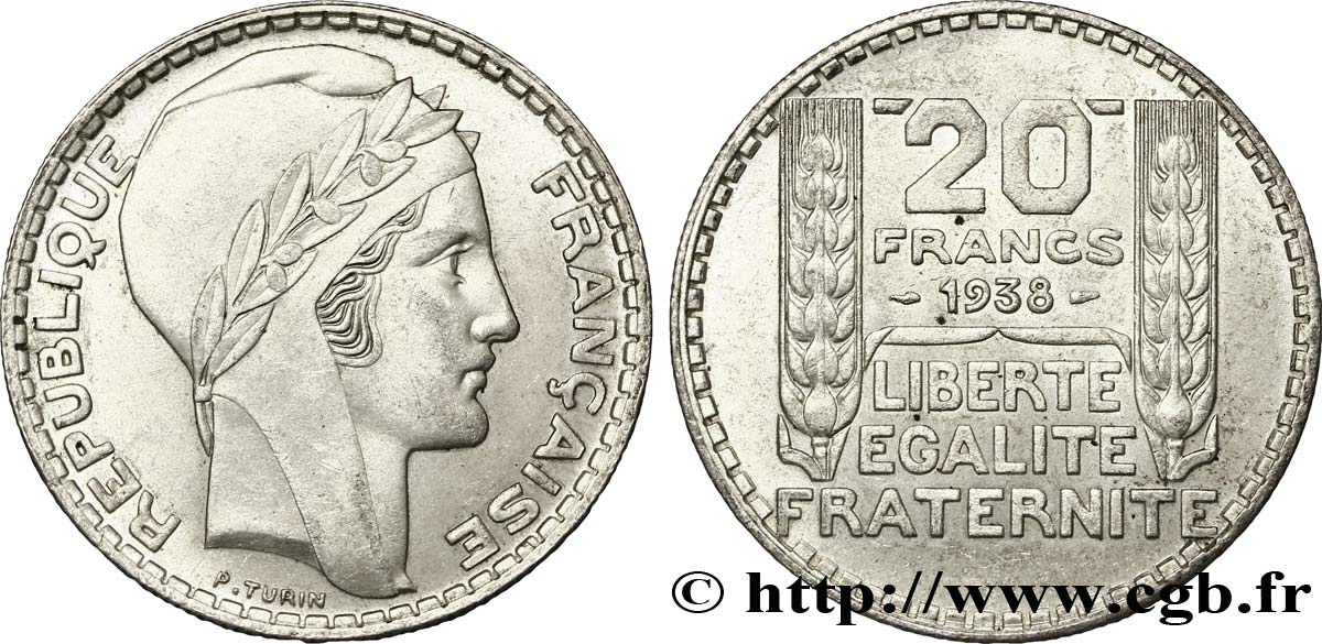 20 francs Turin 1938  F.400/9 SPL58 