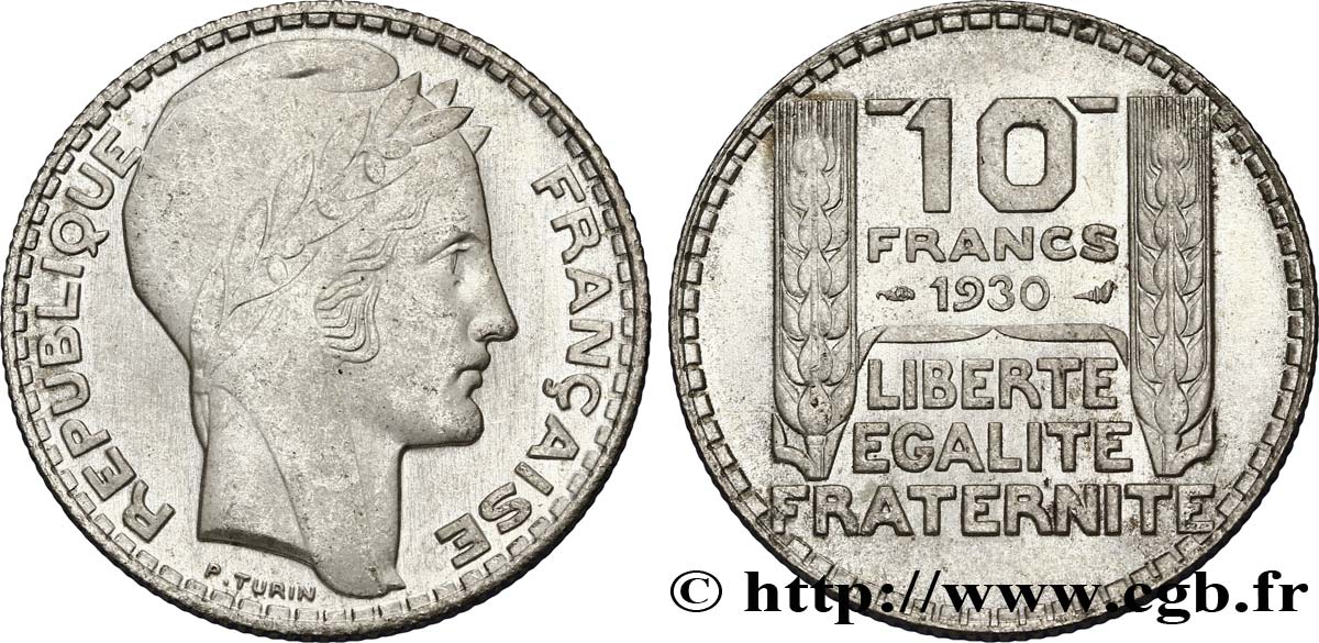 10 francs Turin 1930  F.360/3 AU58 