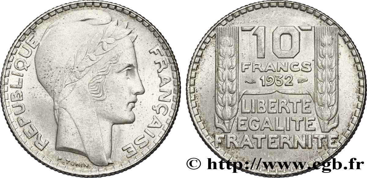 10 francs Turin 1932  F.360/5 SUP60 