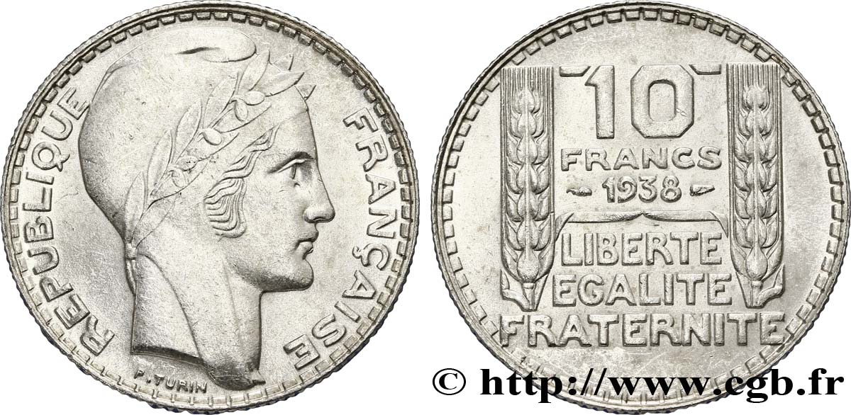 10 francs Turin 1938  F.360/9 SPL60 