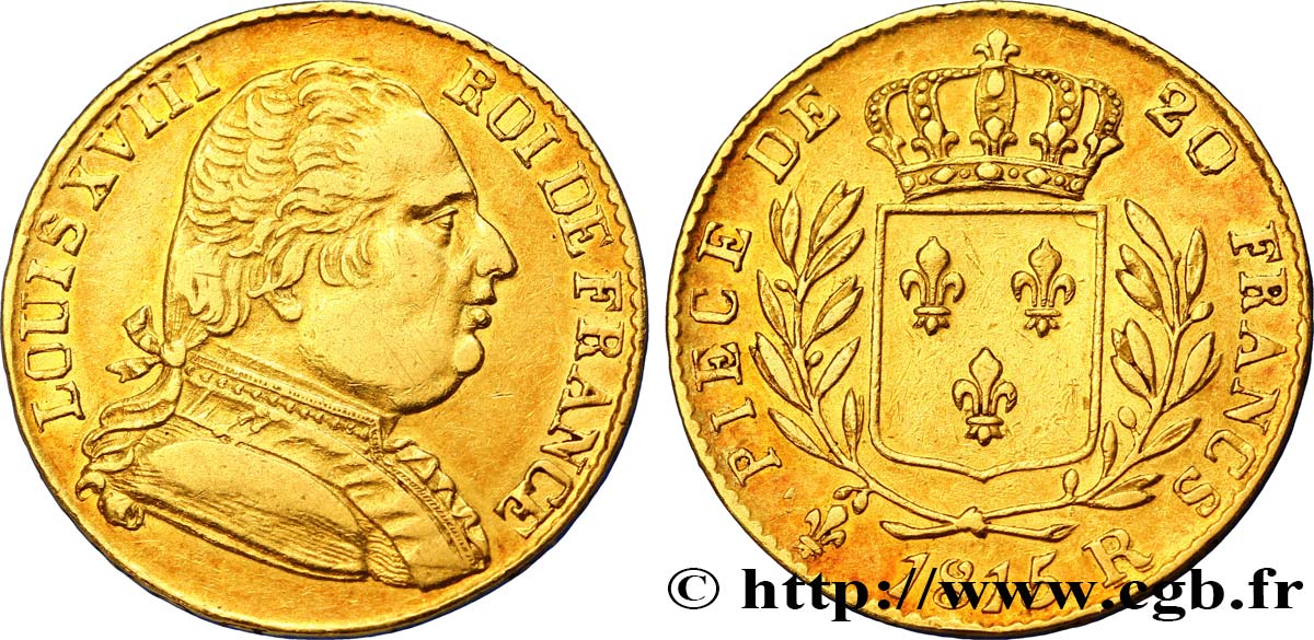 20 francs or Londres 1815 Londres F.518/1 TTB48 