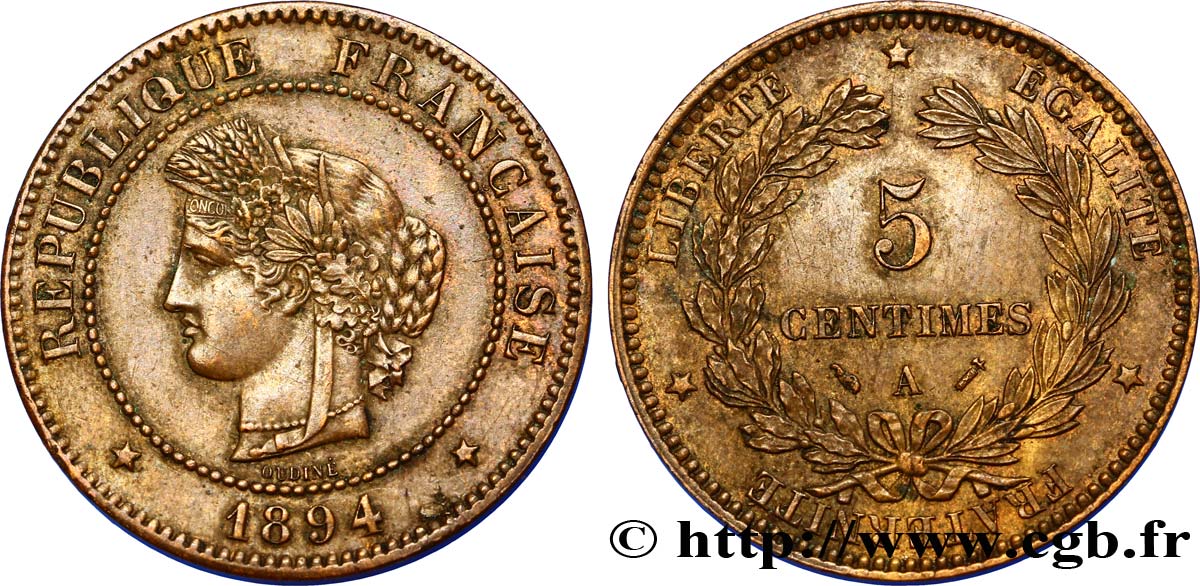 5 centimes Cérès 1894 Paris F.118/36 BB48 