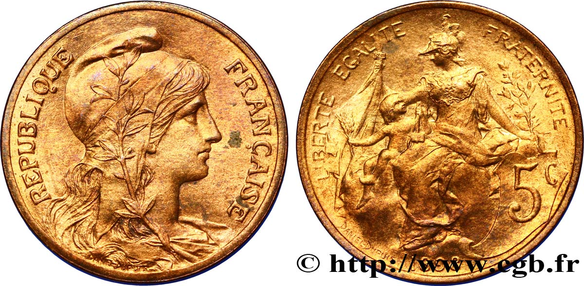5 centimes Daniel-Dupuis 1898  F.119/5 EBC60 