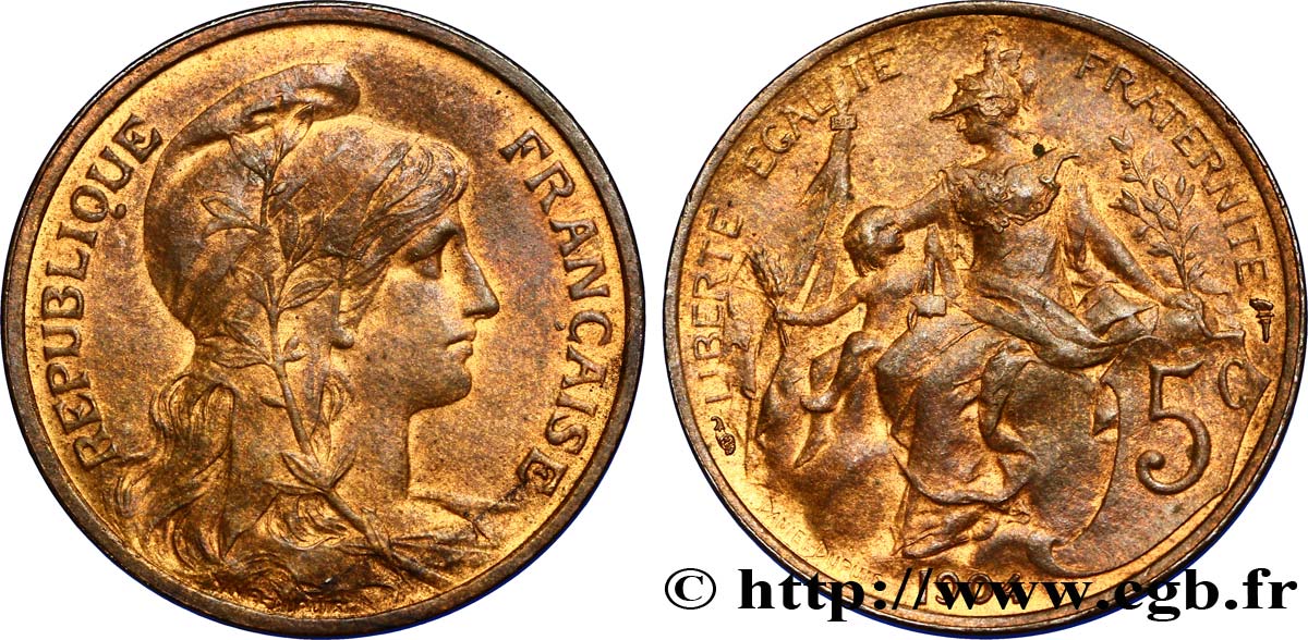 5 centimes Daniel-Dupuis 1904  F.119/14 VZ58 