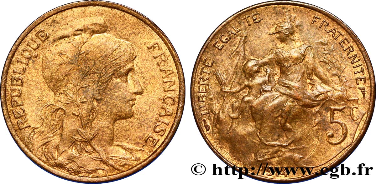 5 centimes Daniel-Dupuis 1914  F.119/26 SPL58 