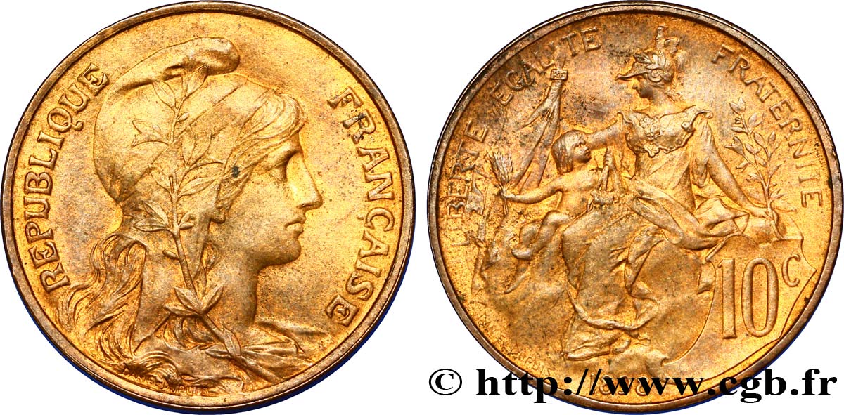10 centimes Daniel-Dupuis 1898  F.136/5 AU58 