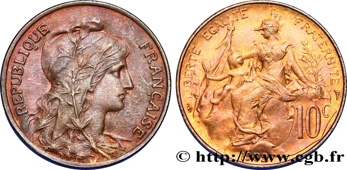 10 centimes Daniel-Dupuis 1902  F.136/11 VZ58 