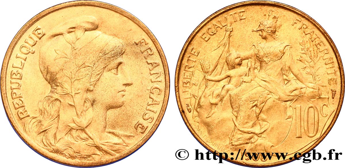 10 centimes Daniel-Dupuis 1908  F.136/17 VZ58 