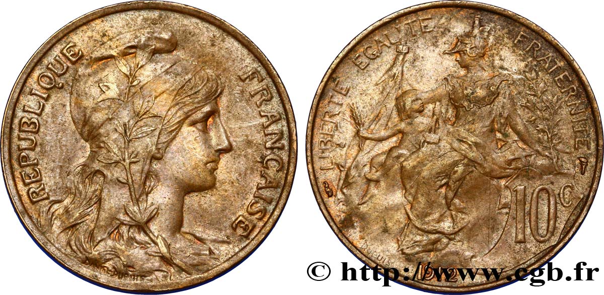 10 centimes Daniel-Dupuis 1912  F.136/21 TTB54 