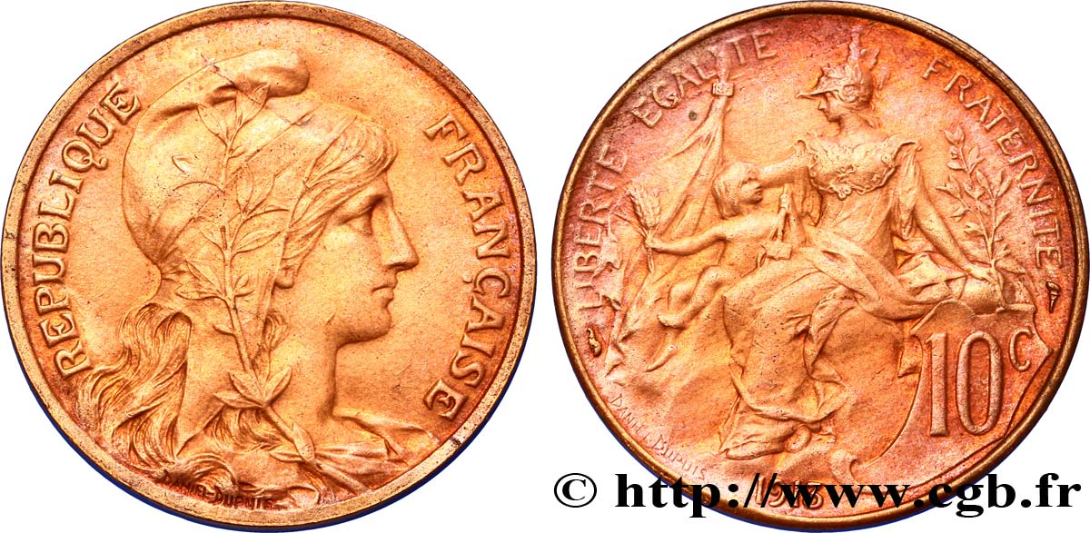 10 centimes Daniel-Dupuis 1913  F.136/22 AU58 