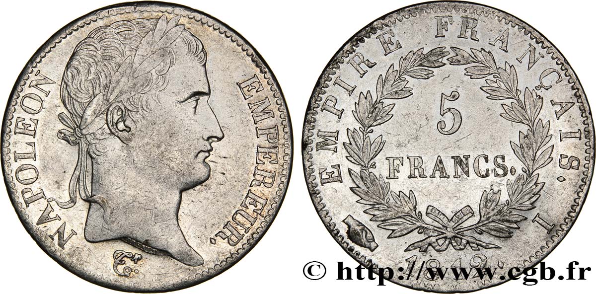 5 francs Napoléon Empereur, Empire français 1812 Limoges F.307/46 BB48 