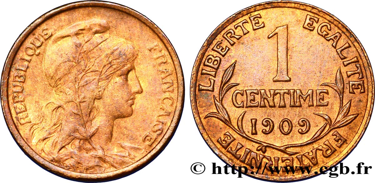 1 centime Daniel-Dupuis 1909 Paris F.105/11 SUP58 